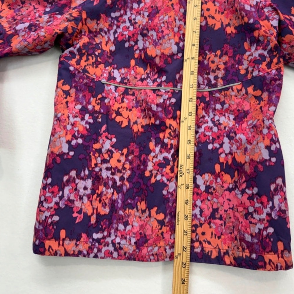 Columbia Jacket Kids Medium Purple Floral Omni-Tech Waterproof Winter Ski Coat - Picture 11 of 11